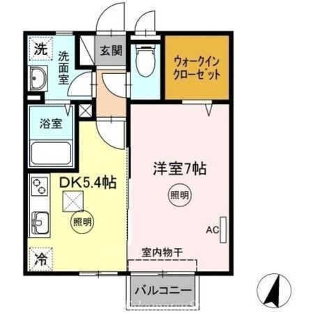 リースランド上林　Ｂの物件間取画像